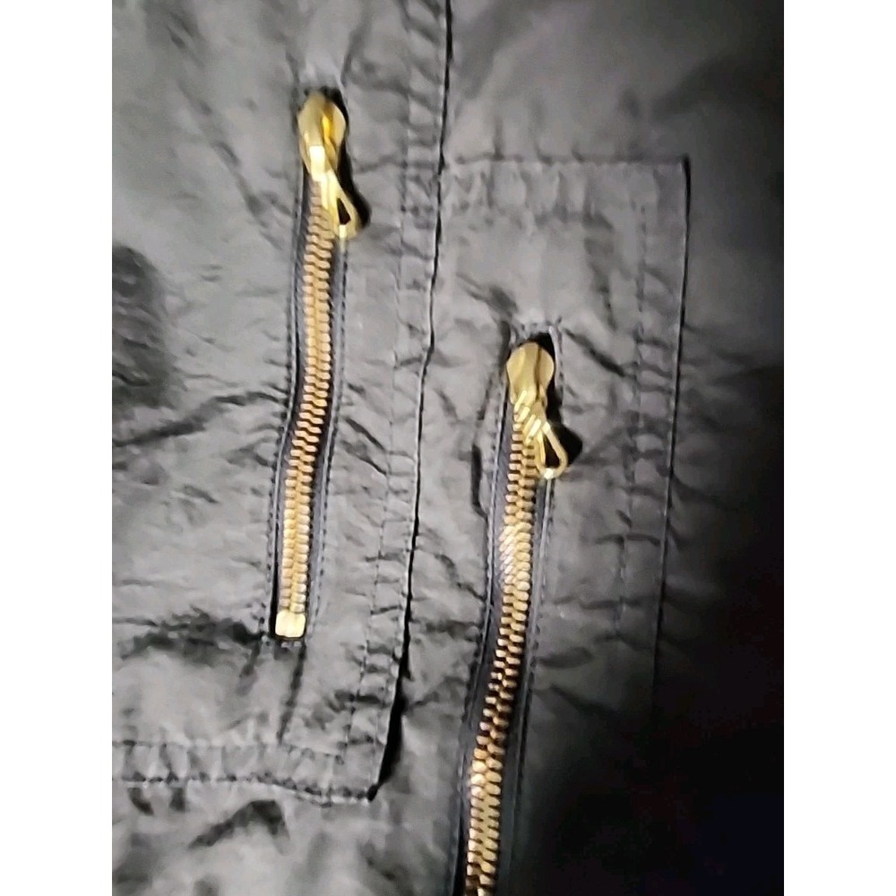 VTG 5th Ave Swiss Boutique Womens 12 Black Puffer Full-Zip Vest Gold HW Rare EUC - Picture 4 of 10